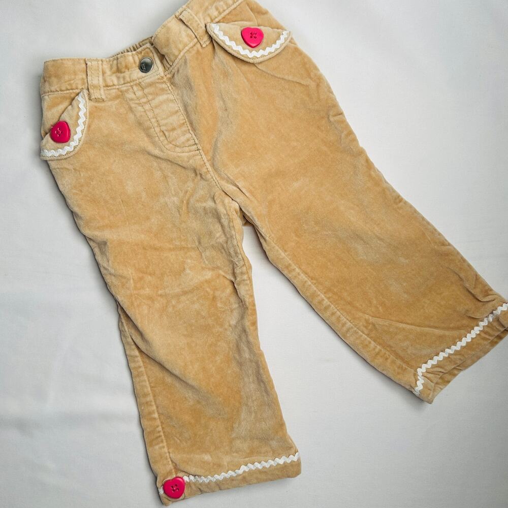 Y2k Gymboree Holiday Gingerbread Man Corduroy Pants Sz 12-18 mo